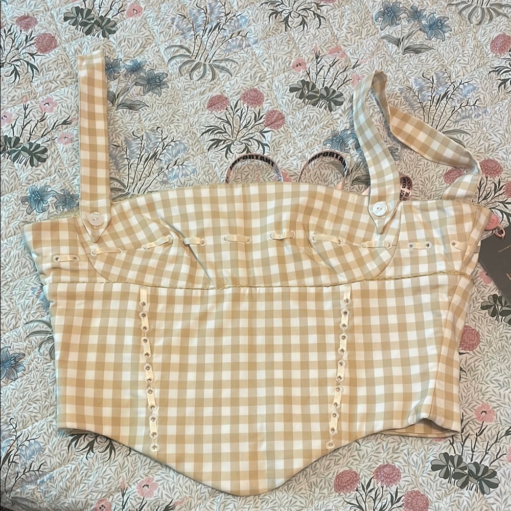 NWT House of CB gingham Women's Top